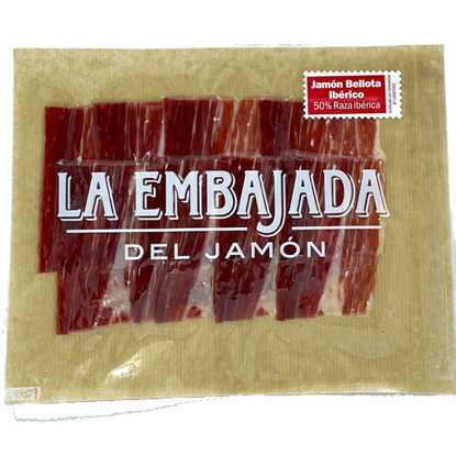 Imagen de JAMÓN BELLOTA 50% IBÉRICO 80GR LONCHEADO MÁQUINA