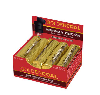 Imagen de CARBÓN PARA PIPAS DE AGUA GOLDEN COAL 33 MM
